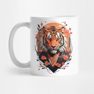 Floral Japanese tiger Mug